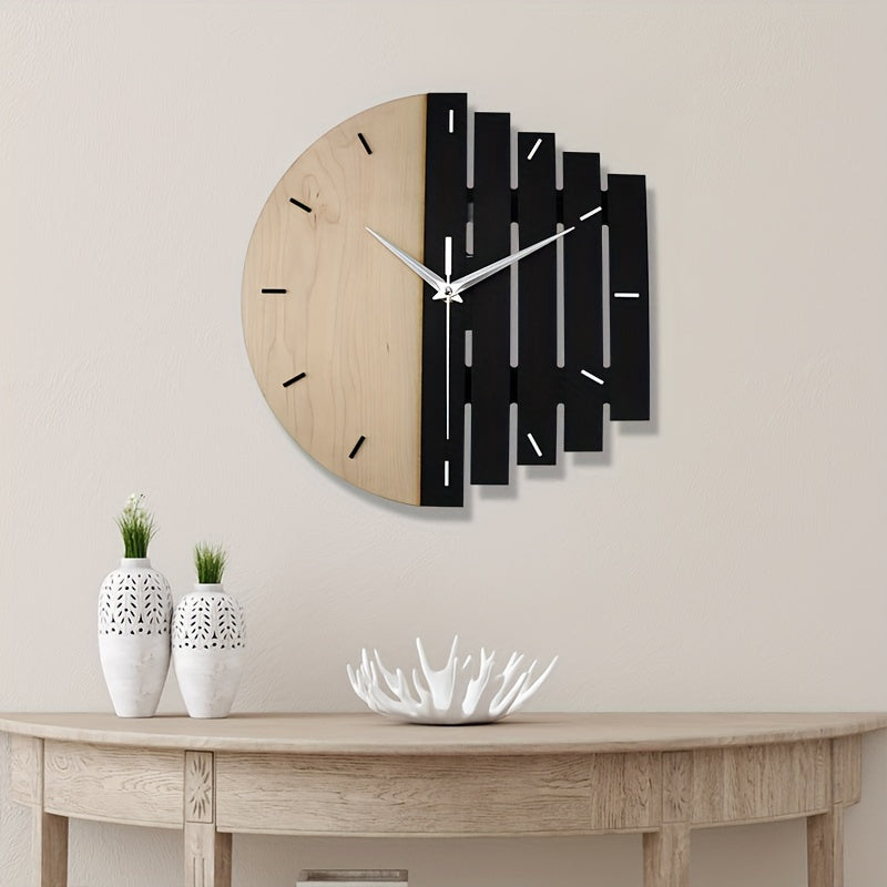 WOODFUSION CLOCK – Silent Retro Texture Statement Clock