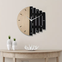 WOODFUSION CLOCK – Silent Retro Texture Statement Clock