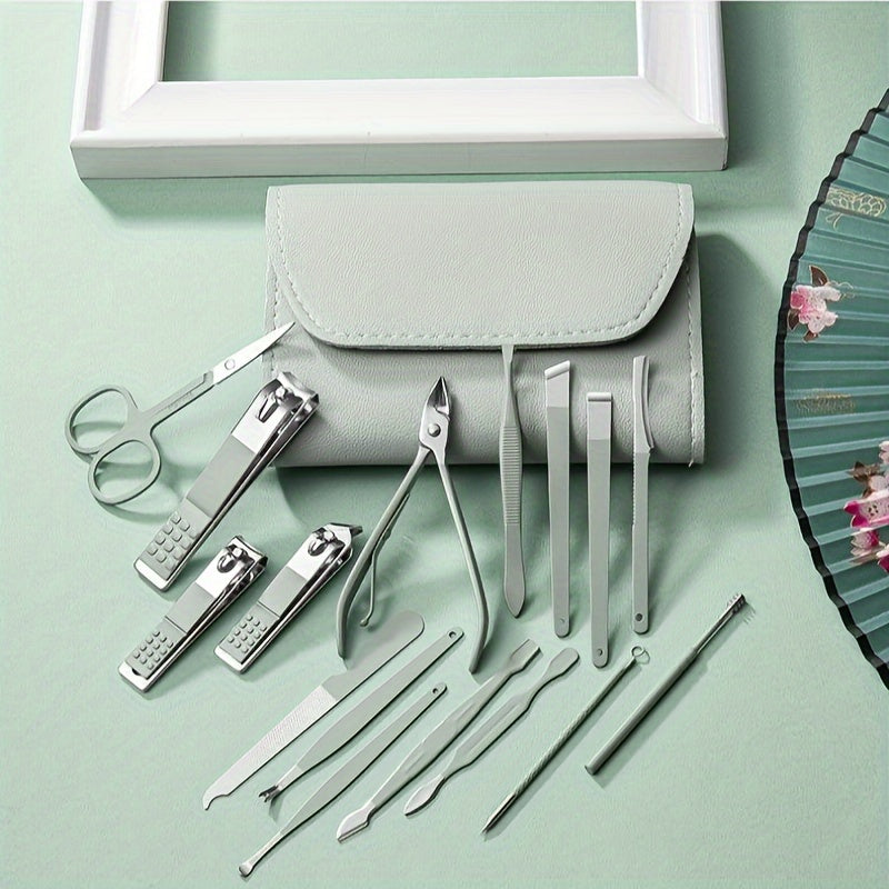 TRIMFORGE – 16PCS Stainless Steel Manicure & Pedicure Grooming Tool Set