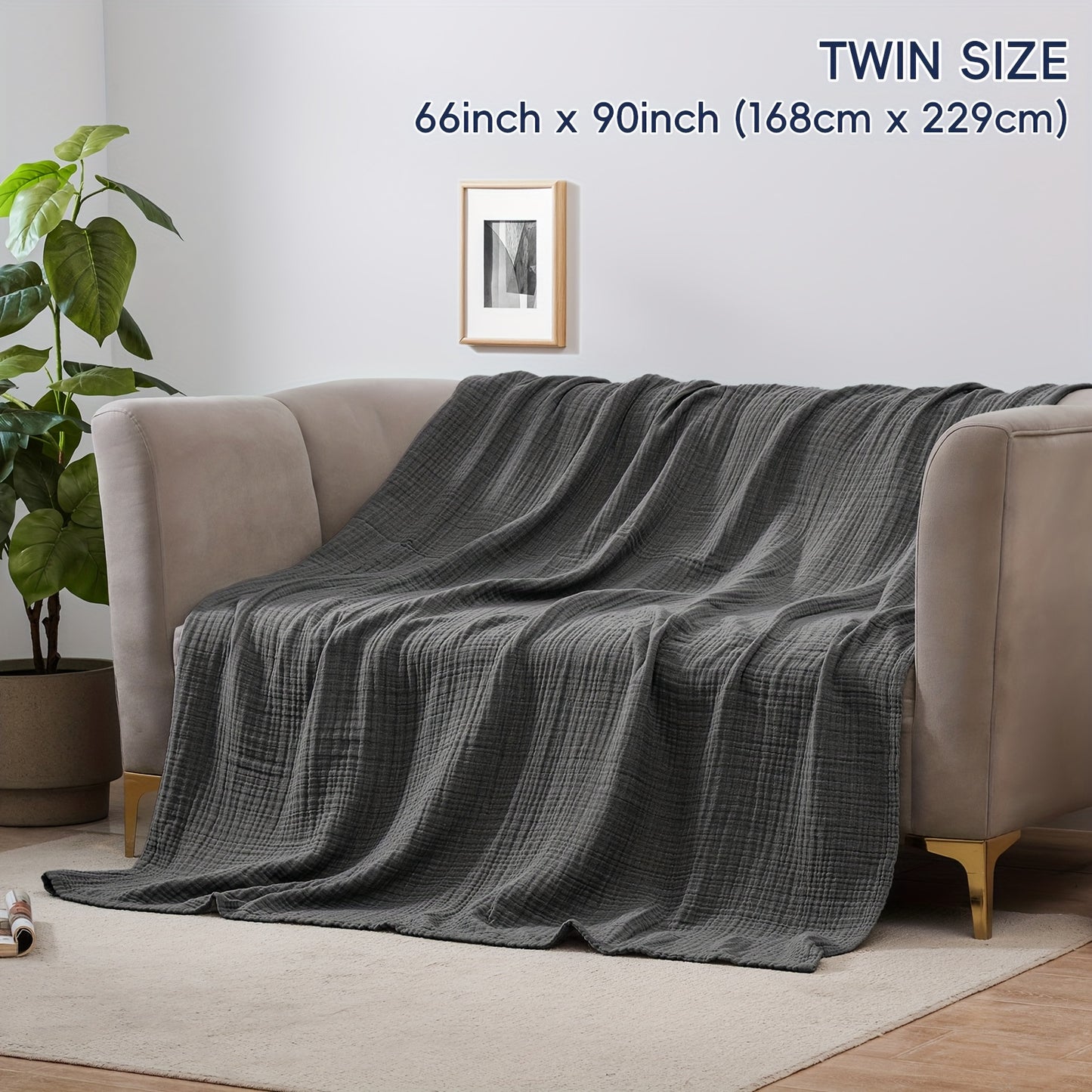 CLOUDSOFT - Ultra-Soft Cotton Blanket for Breathable Everyday Comfort