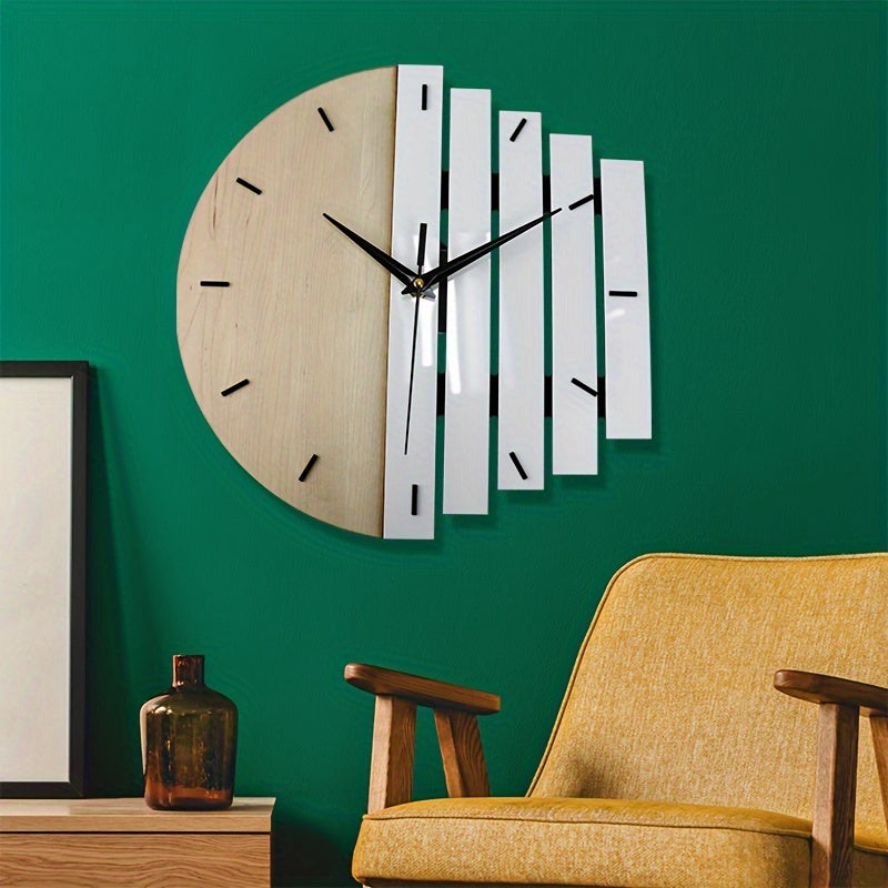 WOODFUSION CLOCK – Silent Retro Texture Statement Clock