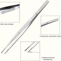PRECITONG – 25cm Stainless Steel Tongs for Precise Grilling Control