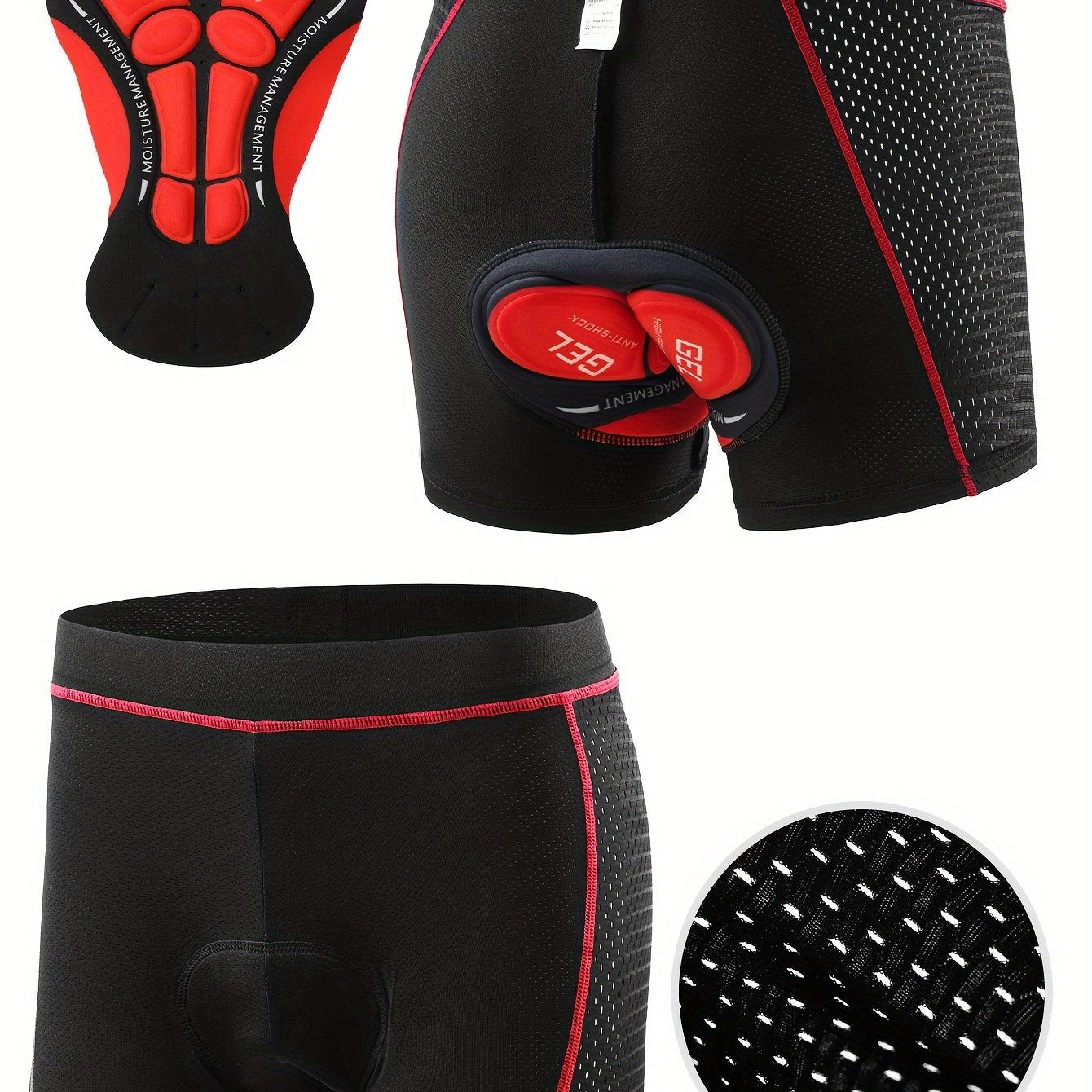 PEDALFIT - Elastic Waistband Bike Shorts for Men, All-Season Mountain & Road Riding