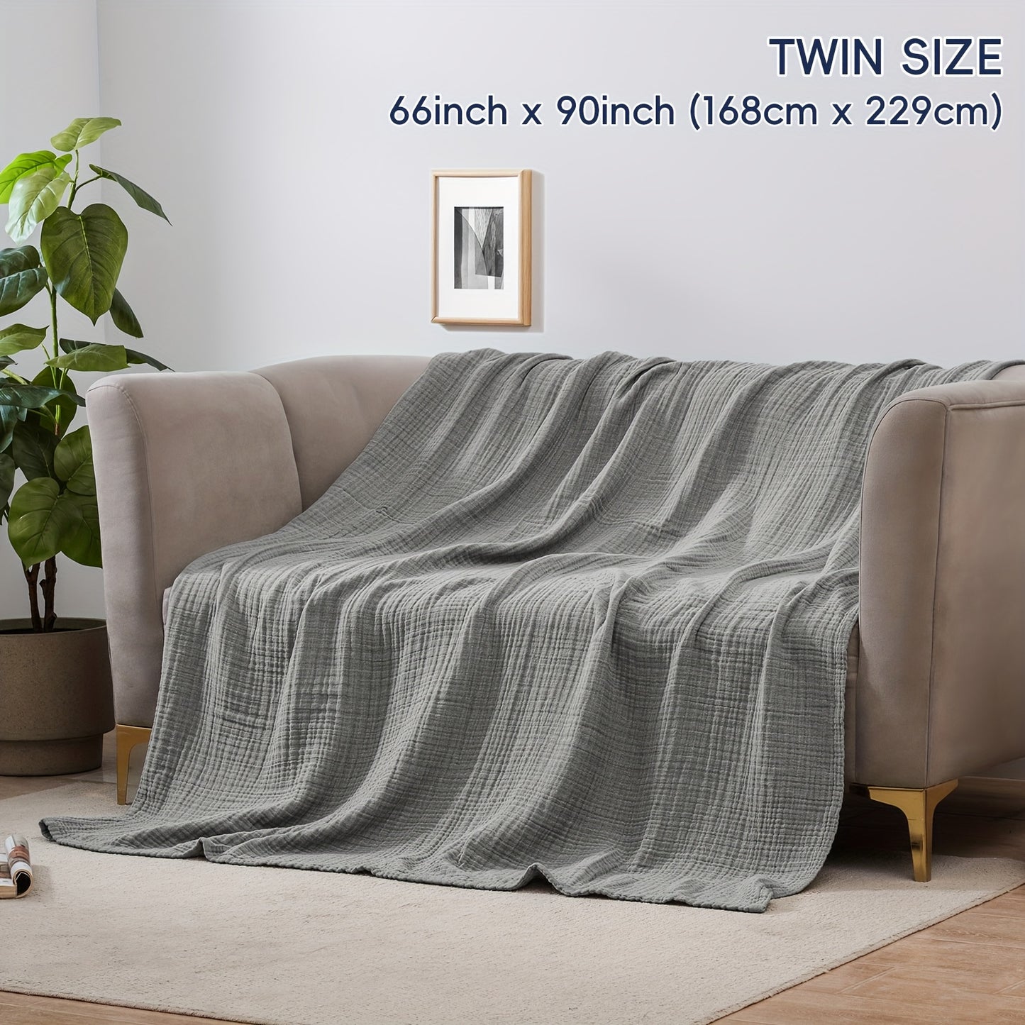 CLOUDSOFT - Ultra-Soft Cotton Blanket for Breathable Everyday Comfort