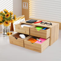 QUADDRA BAMBOO – Four Drawer Storage Solution