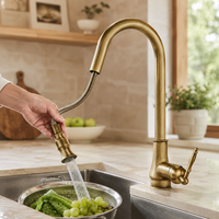 BRONZEFLOW – Antique Bronze Pull-Out Kitchen Faucet with Touch Control