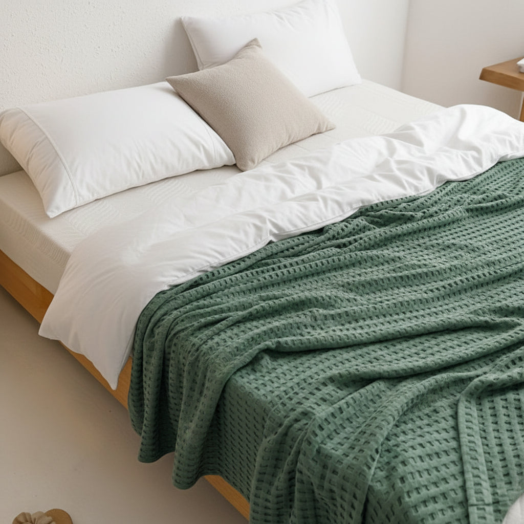 GAUZWAFF – Waffle Weave Cotton Quilt Blanket
