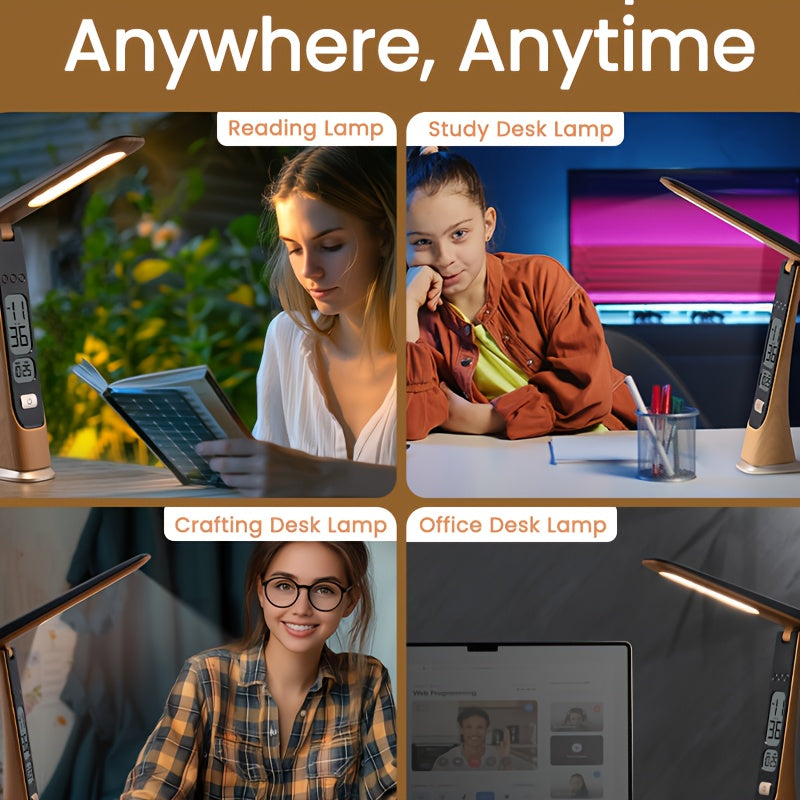 FLEXILUX – Foldable Portable LED Desk Lamp with Time Display