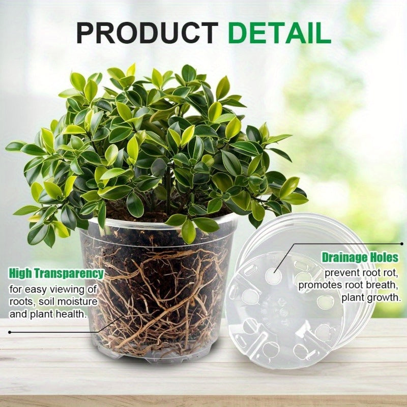 ROOTCLEAR SET – 20 Pack Transparent Nursery Pots for Easy Root Monitoring