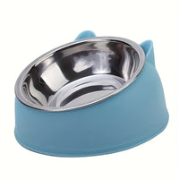 FELIFRESH - Elevated Pet Feeding Bowl Stainless Steel 2-in-1 Dish