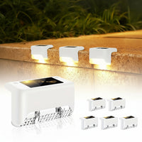 GLIMVISTA - 8pcs Solar Fence & Path Lights Waterproof Garden LEDs