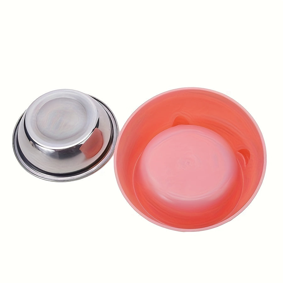 FELIFRESH - Elevated Pet Feeding Bowl Stainless Steel 2-in-1 Dish