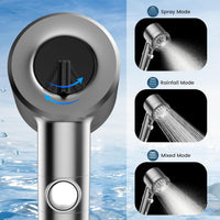 PUREFLOW - Chlorine-Reducing Handheld Showerhead with On/Off Switch & Skin Care Filter