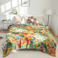 PUREBLOOM – Breathable Cotton Jacquard Summer Blanket for Cool Sleep Comfort