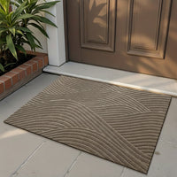 HOMEHORIZON - Geometric Striped Doormat Non-Slip Entrance Rug