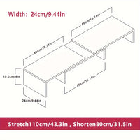 DUALDESK - Adjustable Dual Monitor Mount with Laptop & Accessory Organizer