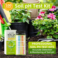 SOILCHECK – 100 Soil pH Test Strips for Accurate Garden & Lawn Care