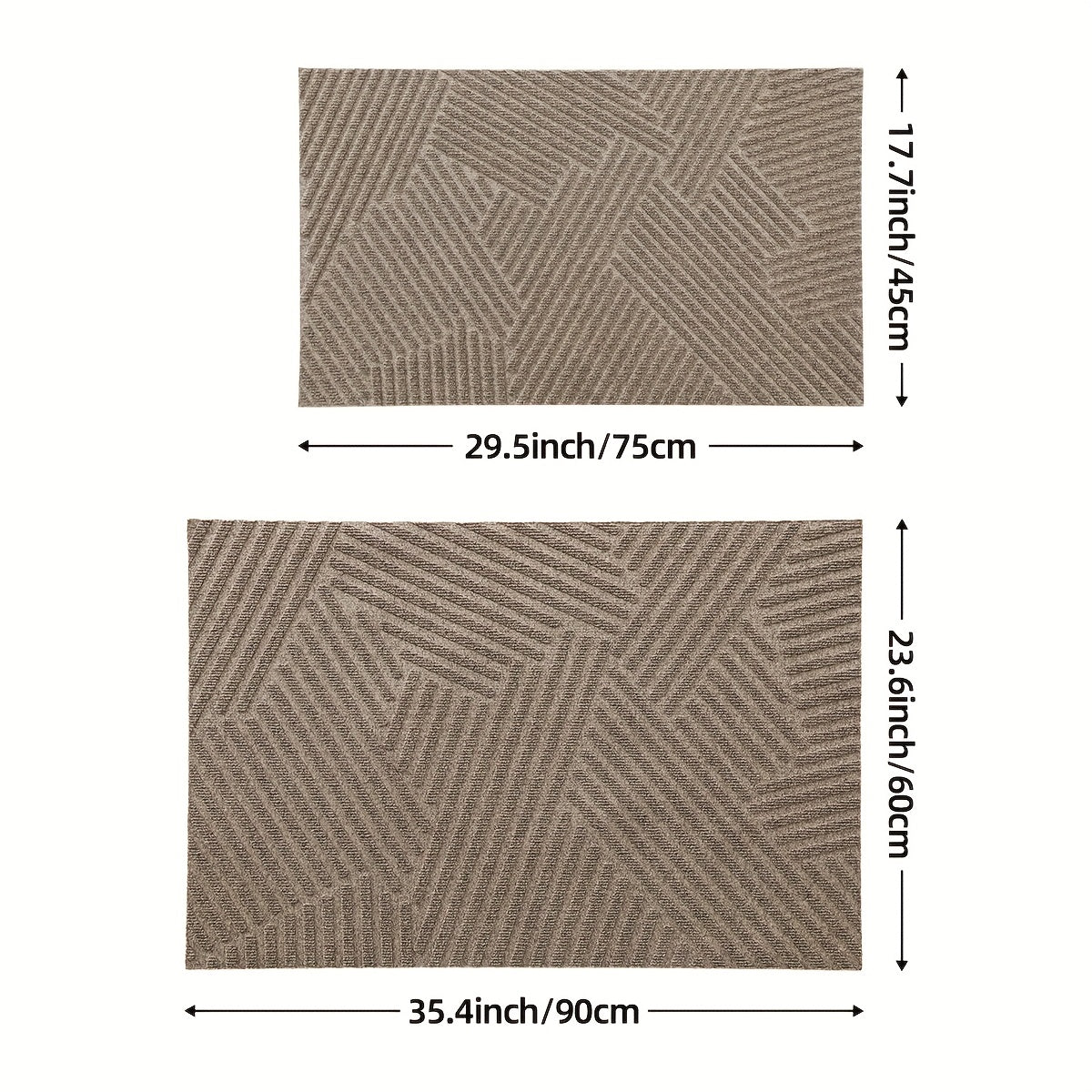 ENTRYSTYLE - Solid Color Durable Non-Slip Door Mat