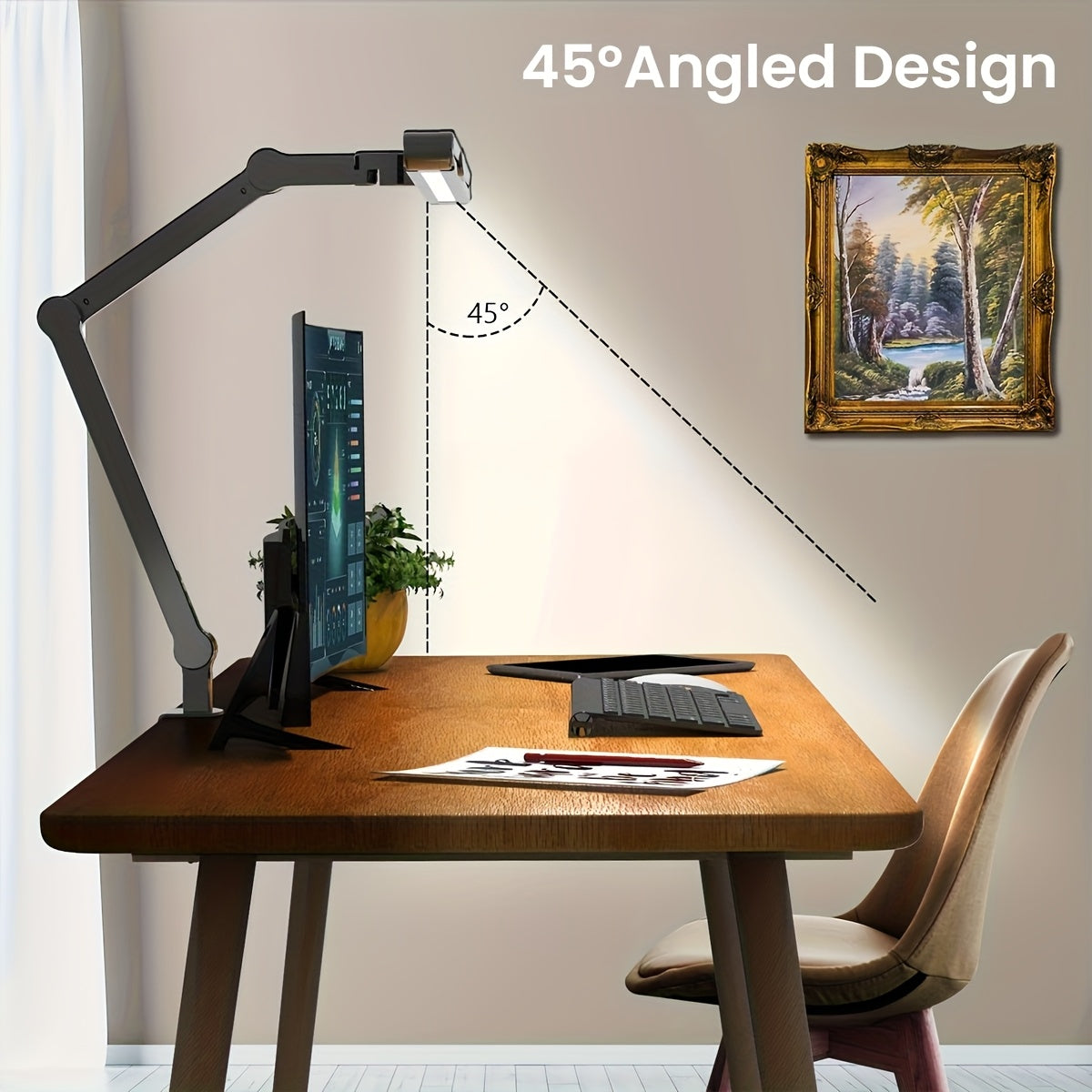 LUMICLAMP – 24W Adjustable LED Desk Lamp with Clamp