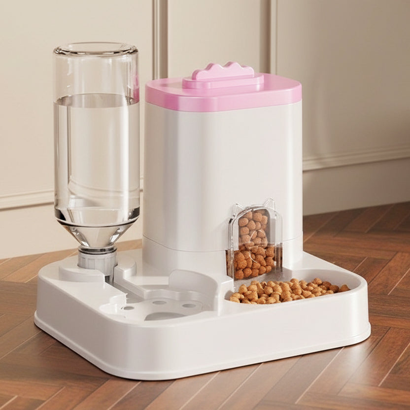 AQUAFEED - Durable Automatic Pet Hydration & Feeding Station, Easy to Clean