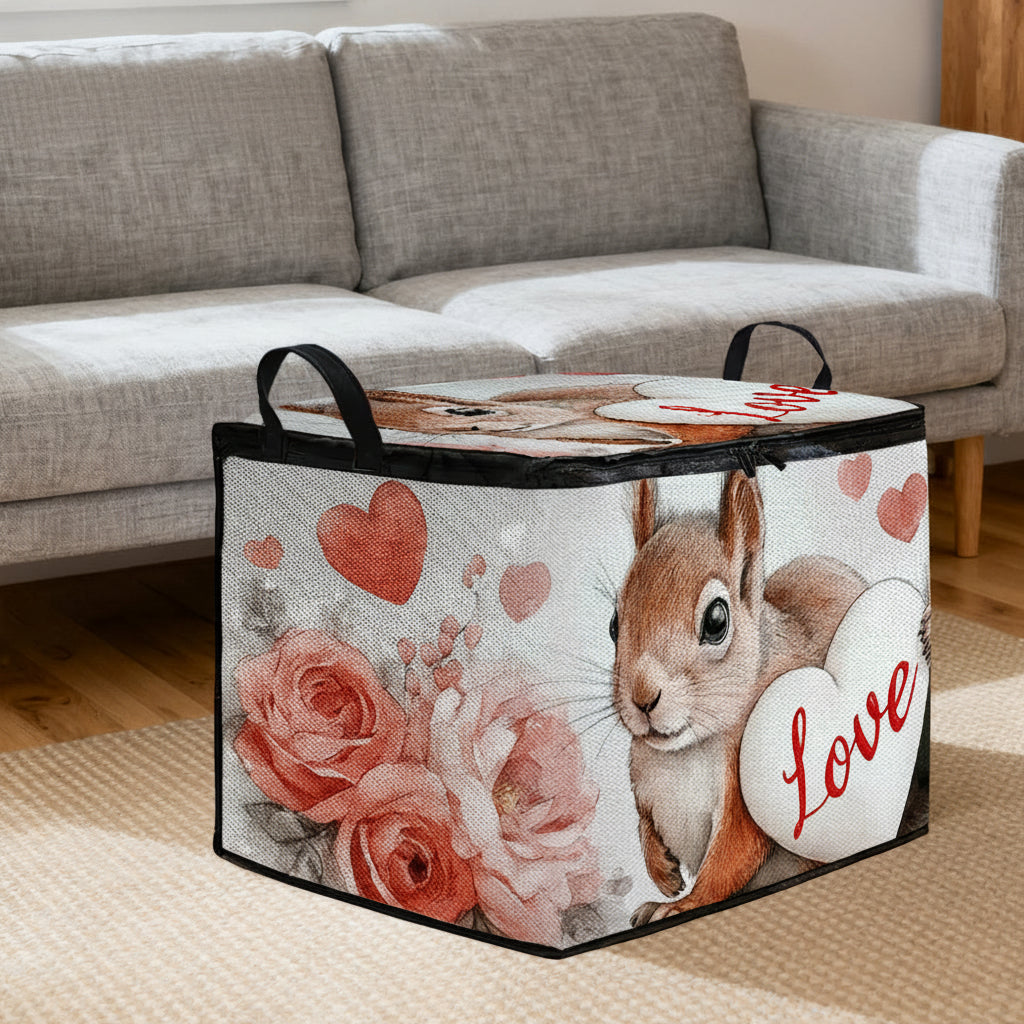 SQUIRRELBOX – Valentine Storage Bin for Cute Room Organization