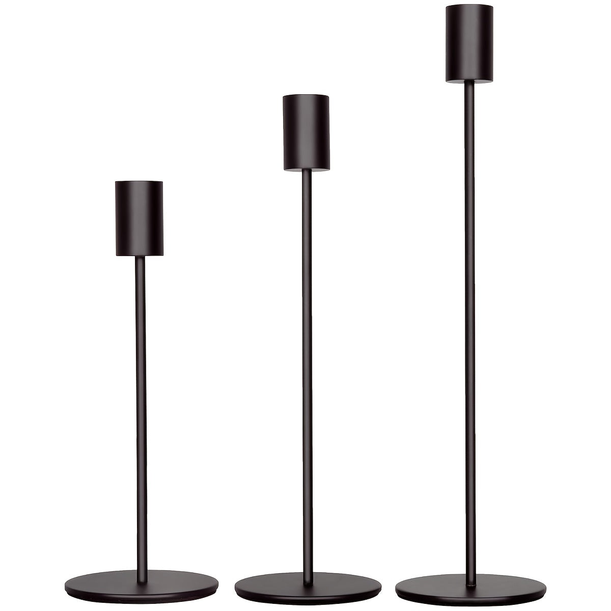 AURIC TRIO – Set of 3 Golden Iron Candlestick Holders