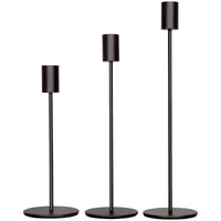 AURIC TRIO – Set of 3 Golden Iron Candlestick Holders