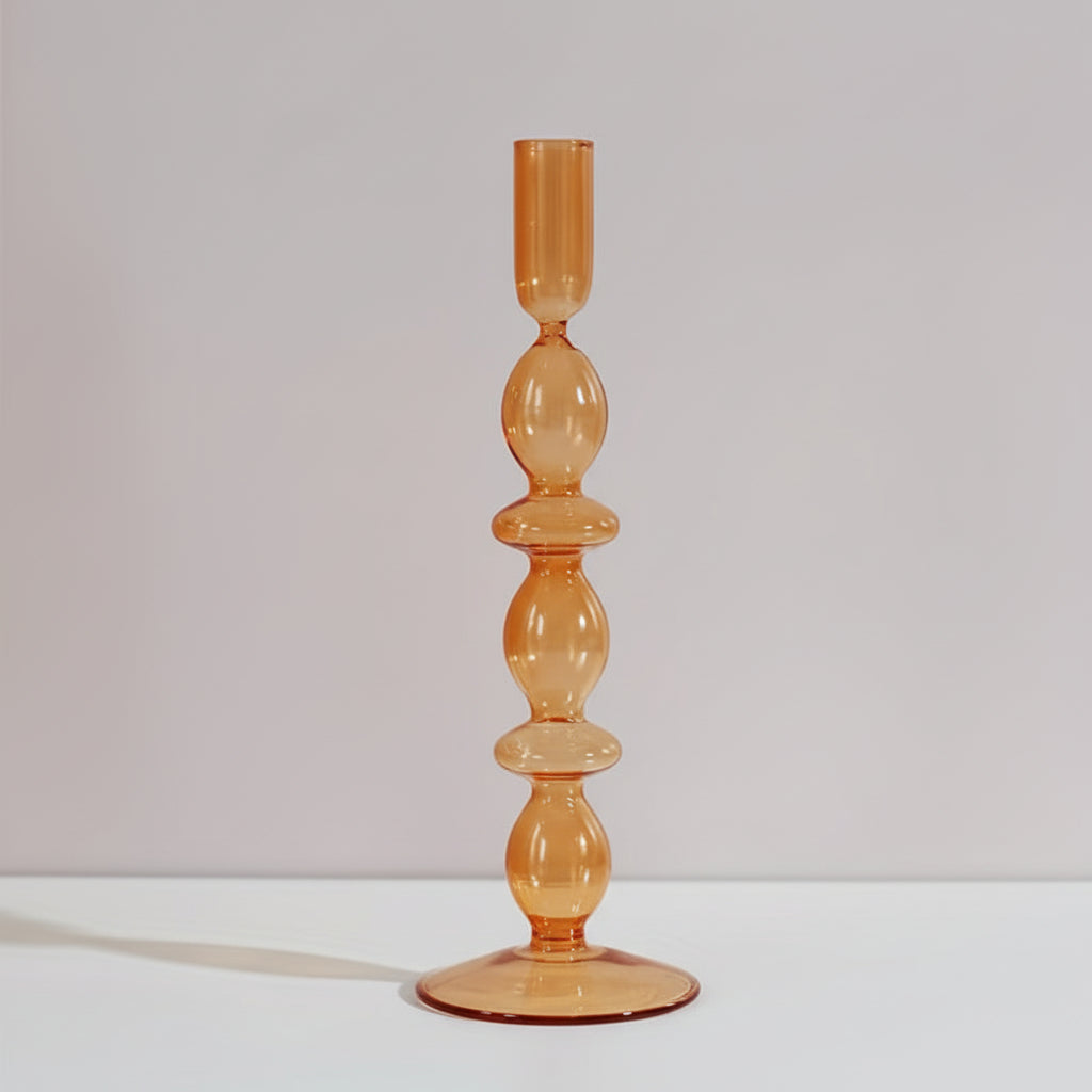 AURAVINE - Minimalist Glass Candle Holder Vase Decorative Art Piece