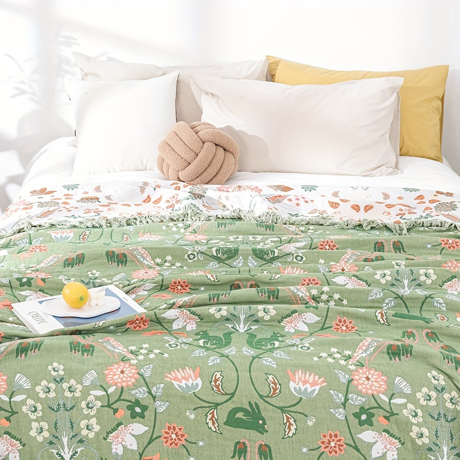 CLOUDCOVER – Lightweight Reversible Cotton Chiffon Bedspread for All-Season Comfort