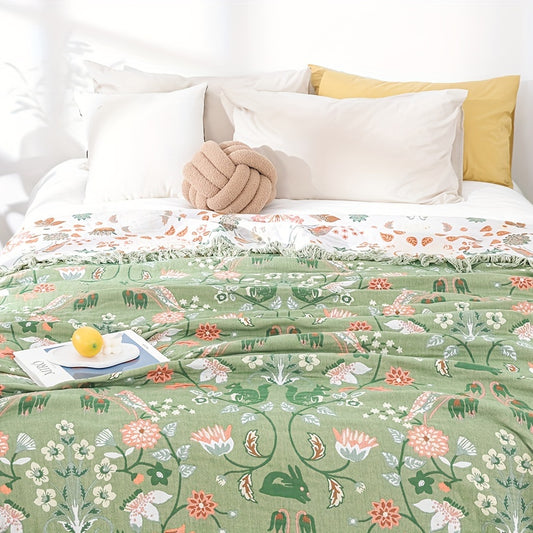 CLOUDCOVER – Lightweight Reversible Cotton Chiffon Bedspread for All-Season Comfort
