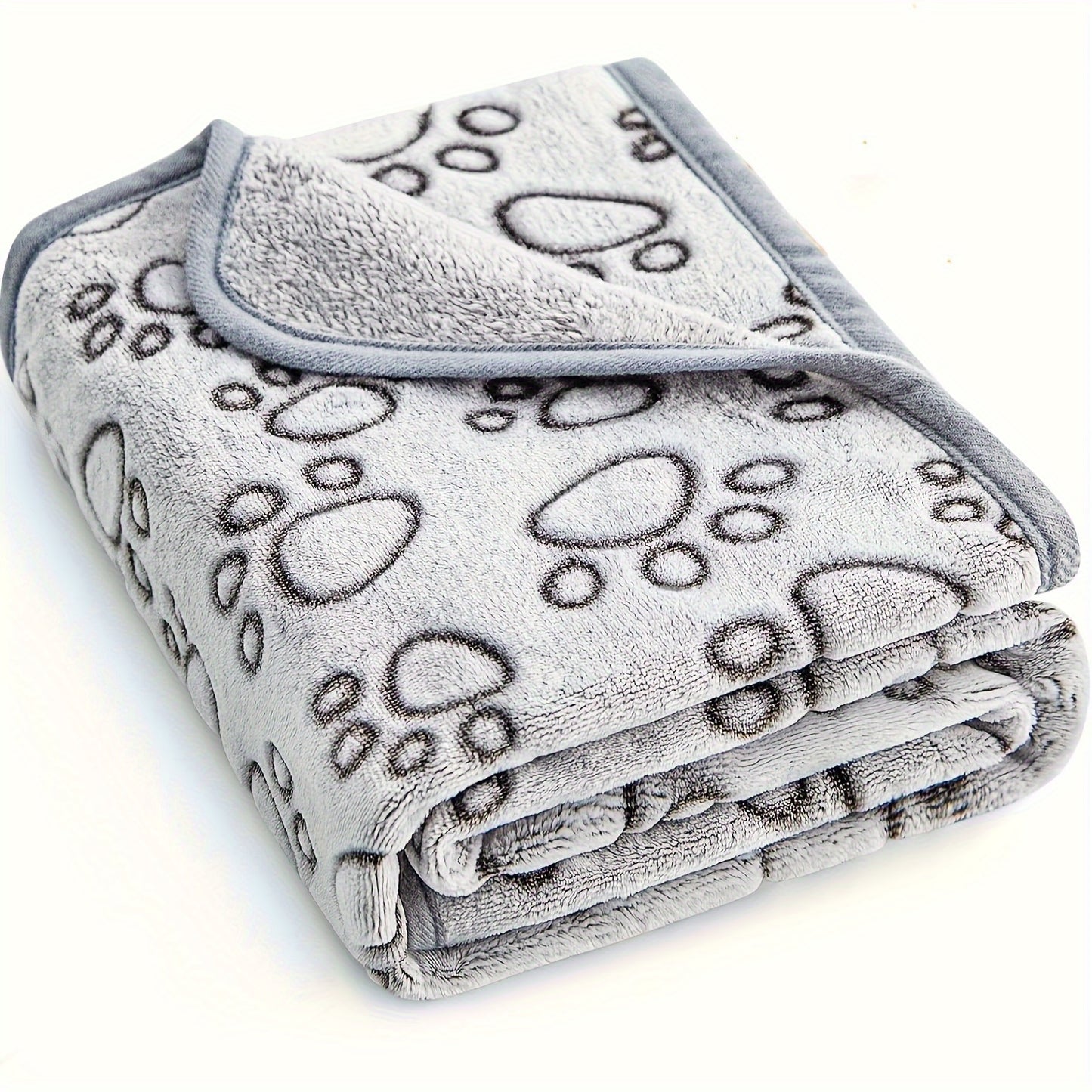 FLEECEFRIEND - Machine Washable Paw Print Blanket for Comfort & Style