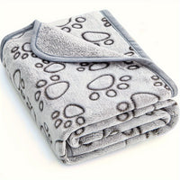 FLEECEFRIEND - Machine Washable Paw Print Blanket for Comfort & Style