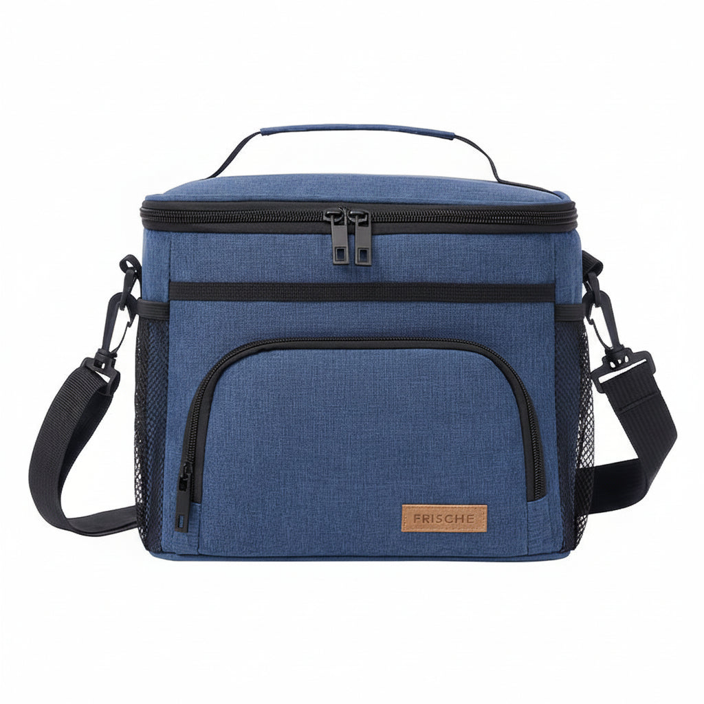 THERMOVIA - Large Insulated Lunch Tote with Zipper Closure & Adjustable Strap