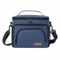 THERMOVIA - Large Insulated Lunch Tote with Zipper Closure & Adjustable Strap
