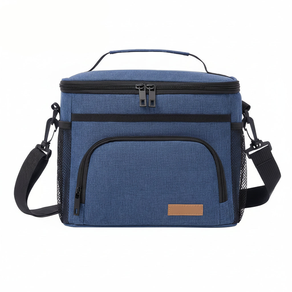 THERMOVIA - Large Insulated Lunch Tote with Zipper Closure & Adjustable Strap