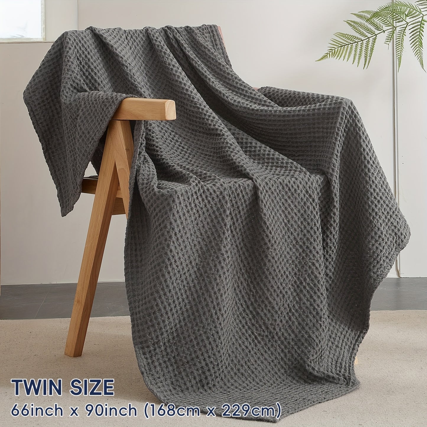CLOUDWEAVE – Lightweight Waffle Throw Blanket for Cozy All-Season Comfort