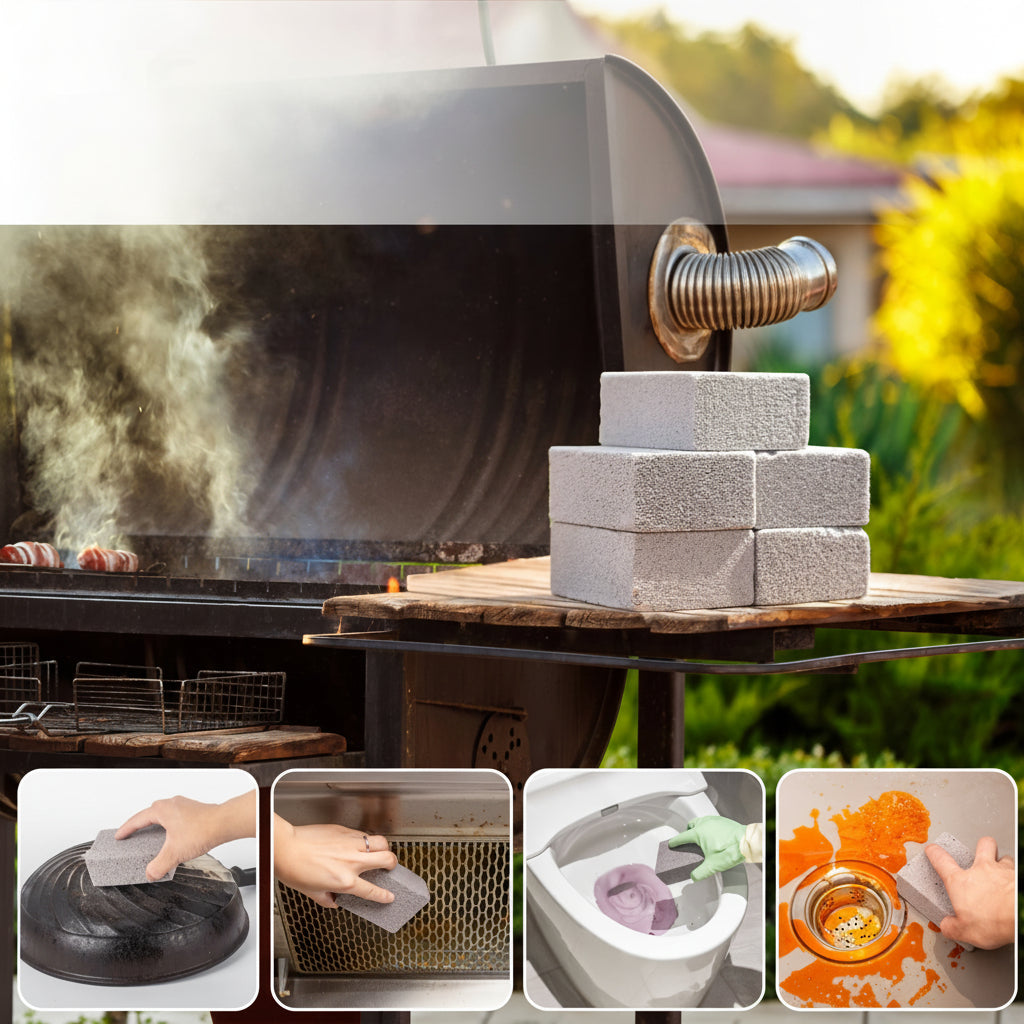 FLAMECLEAN - Non-Scratch Barbecue Cleaning Brick Easy Shred Pumice Stone