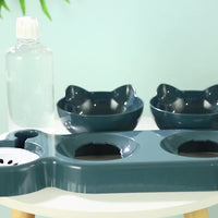 CATNIBBLE - Tilted Bowls with Gravity Water System and Protective Neck Design