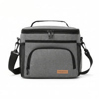 THERMOVIA - Large Insulated Lunch Tote with Zipper Closure & Adjustable Strap