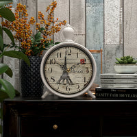 CHATEAUCHIME - Elegant Eiffel Tower Desk Clock, Non-Ticking