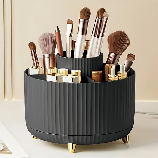ELEGANZA - Plastic 360° Rotating Makeup Storage with 5 Sections