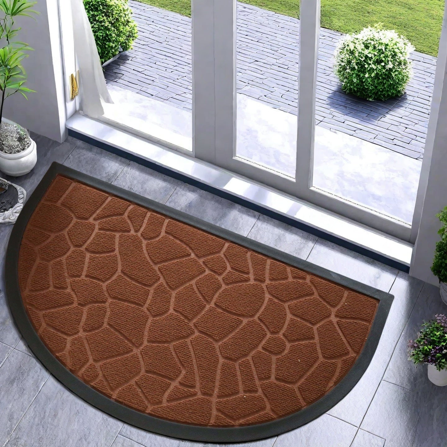 EARTHLUX - Stylish Outdoor Doormat for Front and Back Door 44.96x74.93cm