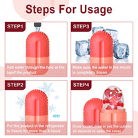 GLIMMERICE - Reusable Face Roller with Ice Mold Cube for Refreshing Massage