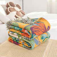 PUREBLOOM – Breathable Cotton Jacquard Summer Blanket for Cool Sleep Comfort