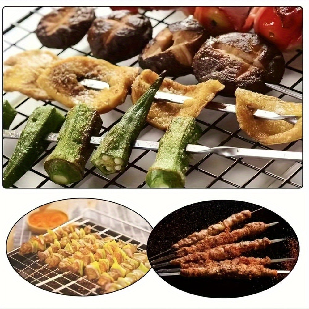 SKEWERTUBE – Stainless Steel BBQ Skewers with Storage Tube Set
