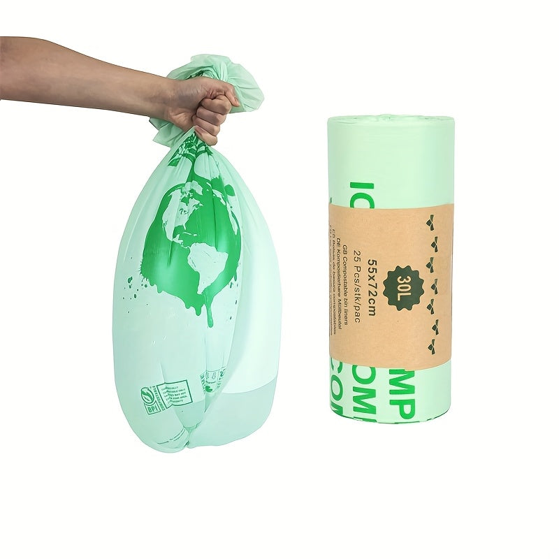 ECOBINZ - Extra Thick Compostable Food Waste Bags 6L/8L/10L/30L 3 Gallon, 50/25 Count Roll