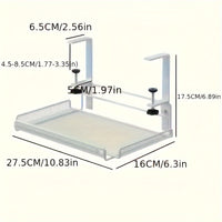 CLASSTIDY - Adjustable Metal Desk Rack with No-Drill Hanging Organizer
