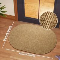 SCANDIROOTS - Oval Brown Nordic Entryway Rug Multi-Use Kitchen & Bathroom Door Mat