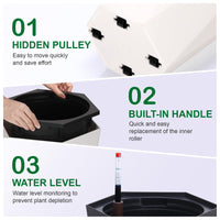 AQUADIAMOND – Self-Watering Planter Set with Wheels
