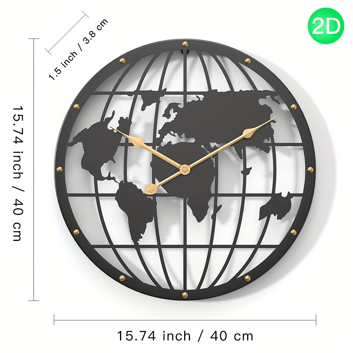 IRONLUXE – 40CM Openwork 2D Metal Wall Clock